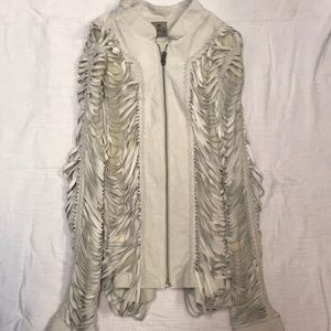 SW3 suede cut out fitted jacket